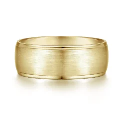 Hot Gabriel & Co. Nathaniel - 14K Yellow Gold 8mm - Men's Wedding Band in Satin Finish