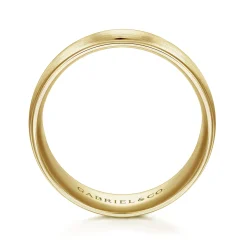 Hot Gabriel & Co. Nathaniel - 14K Yellow Gold 8mm - Men's Wedding Band in Satin Finish