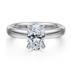 Online Gabriel & Co. Neema - 14K White Gold Oval Diamond Engagement Ring