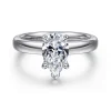 Clearance Gabriel & Co. Neema - 14K White Gold Pear Shape Diamond Engagement Ring