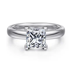 Sale Gabriel & Co. Neema - 14K White Gold Princess Cut Diamond Engagement Ring
