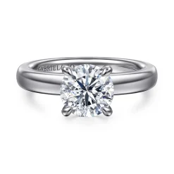 Hot Gabriel & Co. Neema - 18K White Gold Round Diamond Engagement Ring