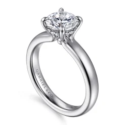 Sale Gabriel & Co. Neema - 14K White Gold Round Diamond Engagement Ring