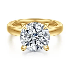 Online Gabriel & Co. Neema - 14K White Gold Round Diamond Engagement Ring