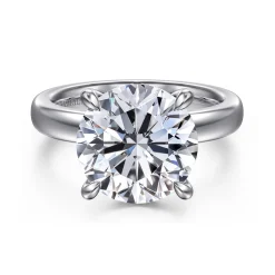 Gabriel & Co. Neema - 14K White Gold Round Diamond Engagement Ring