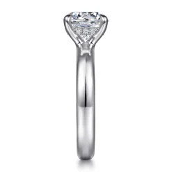 Hot Gabriel & Co. Neema - 14K White Gold Round Diamond Engagement Ring