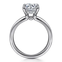 Hot Gabriel & Co. Neema - 14K White Gold Round Diamond Engagement Ring