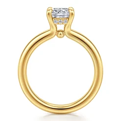 Gabriel & Co. Neema - 18K Yellow Gold Cushion Cut Diamond Engagement Ring