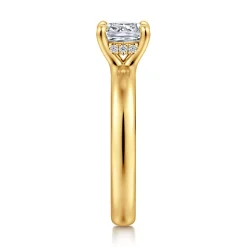 Gabriel & Co. Neema - 18K Yellow Gold Cushion Cut Diamond Engagement Ring