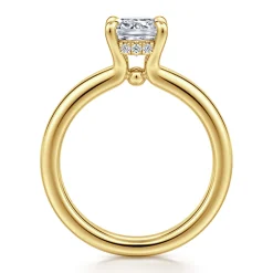Gabriel & Co. Neema - 14K Yellow Gold Cushion Cut Diamond Engagement Ring