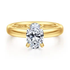 Gabriel & Co. Neema - 18K Yellow Gold Oval Diamond Engagement Ring