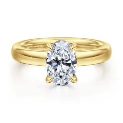 Gabriel & Co. Neema - 14K Yellow Gold Oval Diamond Engagement Ring