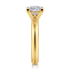 Discount Gabriel & Co. Neema - 18K Yellow Gold Princess Cut Diamond Engagement Ring