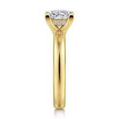 Hot Gabriel & Co. Neema - 14K Yellow Gold Princess Cut Diamond Engagement Ring