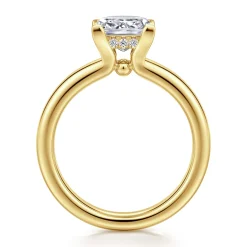 Hot Gabriel & Co. Neema - 14K Yellow Gold Princess Cut Diamond Engagement Ring