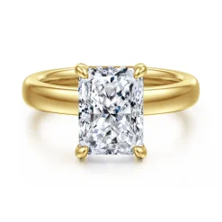Hot Gabriel & Co. Neema - 14K Yellow Gold Radiant Cut Diamond Engagement Ring