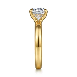Clearance Gabriel & Co. Neema - 14K Yellow Gold Round Diamond Engagement Ring