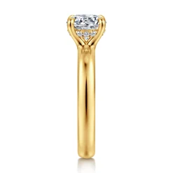Outlet Gabriel & Co. Neema - 18K Yellow Gold Round Diamond Engagement Ring