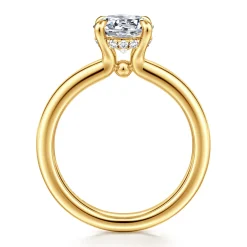 Outlet Gabriel & Co. Neema - 18K Yellow Gold Round Diamond Engagement Ring