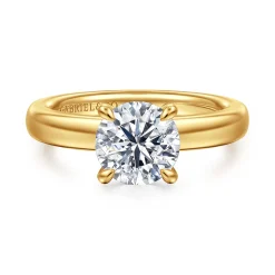 Outlet Gabriel & Co. Neema - 18K Yellow Gold Round Diamond Engagement Ring