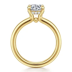 Discount Gabriel & Co. Neema - 14K Yellow Gold Round Diamond Engagement Ring