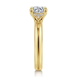 Discount Gabriel & Co. Neema - 14K Yellow Gold Round Diamond Engagement Ring