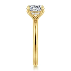 Discount Gabriel & Co. Neema - 14K Yellow Gold Round Diamond Engagement Ring