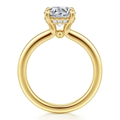 Discount Gabriel & Co. Neema - 14K Yellow Gold Round Diamond Engagement Ring