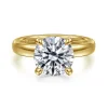 Gabriel & Co. Neema - 14K Yellow Gold Round Diamond Engagement Ring