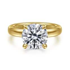 Gabriel & Co. Neema - 14K Yellow Gold Round Diamond Engagement Ring