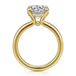 Gabriel & Co. Neema - 14K Yellow Gold Round Diamond Engagement Ring