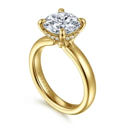 Gabriel & Co. Neema - 14K Yellow Gold Round Diamond Engagement Ring