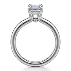 Discount Gabriel & Co. Neema - Platinum Emerald Cut Diamond Engagement Ring