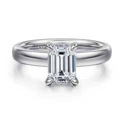 Discount Gabriel & Co. Neema - Platinum Emerald Cut Diamond Engagement Ring