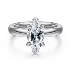 Outlet Gabriel & Co. Neema - Platinum Marquise Shape Diamond Engagement Ring
