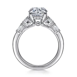 Online Gabriel & Co. Nella - 14K White Gold Five Stone Round Diamond Engagement Ring