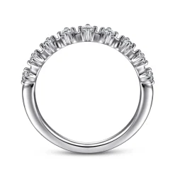 Outlet Gabriel & Co. Nice - 14K White Gold Single Prong Diamond Anniversary Band - 0.25 ct