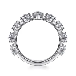 Online Gabriel & Co. Nice - 14K White Gold Single Prong Diamond Anniversary Band - 1.05 ct