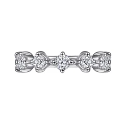 Online Gabriel & Co. Nice - 14K White Gold Single Prong Diamond Anniversary Band - 1.05 ct