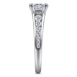 Online Gabriel & Co. Nicola - 14K White Gold Princess Cut Diamond Channel Set Engagement Ring