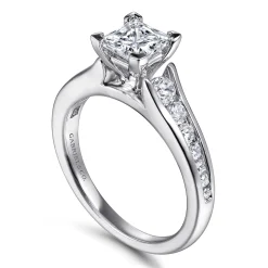 Online Gabriel & Co. Nicola - 14K White Gold Princess Cut Diamond Channel Set Engagement Ring