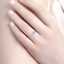 Online Gabriel & Co. Nicola - 14K White Gold Princess Cut Diamond Channel Set Engagement Ring