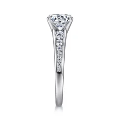 Hot Gabriel & Co. Nicola - 14K White Gold Round Diamond Channel Set Engagement Ring