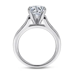 Hot Gabriel & Co. Nicola - 14K White Gold Round Diamond Channel Set Engagement Ring