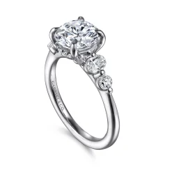 Clearance Gabriel & Co. Nilla - 14K White Gold Round Diamond Engagement Ring