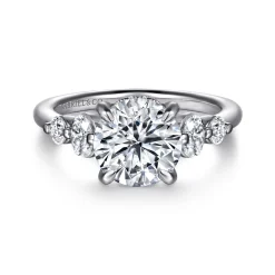 Clearance Gabriel & Co. Nilla - 14K White Gold Round Diamond Engagement Ring