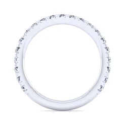 Gabriel & Co. Nimes - 14K White Gold Round 21 Stone Diamond Anniversary Band - 0.7 ct