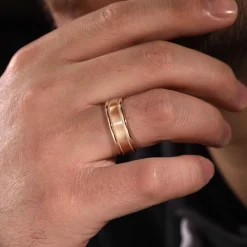 Gabriel & Co. Noah - 14K Rose Gold 6mm - Men's Wedding Band in Satin Finish