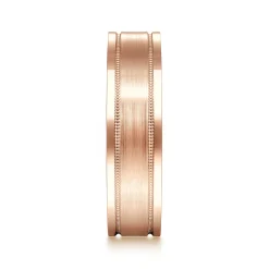 Gabriel & Co. Noah - 14K Rose Gold 6mm - Men's Wedding Band in Satin Finish