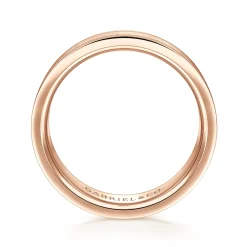 Gabriel & Co. Noah - 14K Rose Gold 6mm - Men's Wedding Band in Satin Finish